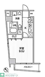 ROOTsHigashiNagasaki 1Kの間取図画像