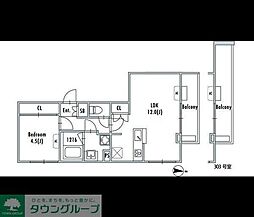 GRANPASEO 阿佐ヶ谷II 1LDKの間取図画像