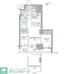ルフォンプログレ本郷三丁目 2LDKの間取図画像