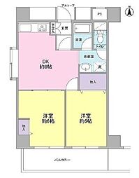 ファーストシティ上落合 2DKの間取図画像