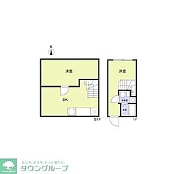 AZ信濃町レジデンス 2DKの間取図画像