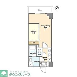 プラート宮坂 1LDKの間取図画像
