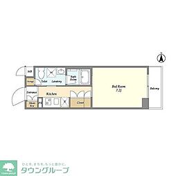 ALTERNA新宿中落合 1Kの間取図画像