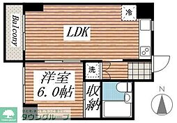 エクセル1 1LDKの間取図画像
