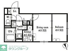 GRANPASEO西新宿 1DKの間取図画像