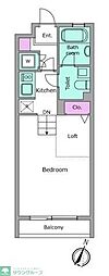 RESIDIA笹塚 ワンルームの間取図画像