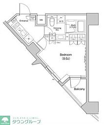 ザ・パークハビオ中野富士見町ガーデン 1Kの間取図画像