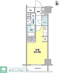 コンフォリア新宿御苑2 ワンルームの間取図画像