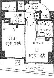 シルフィード南平台 1DKの間取図画像