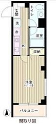 パセオ中野 1Kの間取図画像