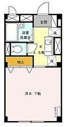 コンフォート上北沢 1Kの間取図画像