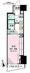 パークリュクス新宿御苑mono 1Kの間取図画像