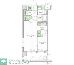 UrbanexHarajuku 1LDKの間取図画像