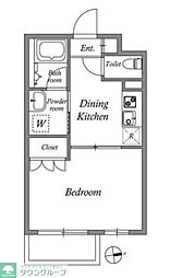 GRANPASEO方南町 1DKの間取図画像