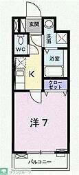 M-グラン新井薬師 1Kの間取図画像