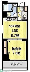 ｈａｒｕ 5階1LDKの間取り