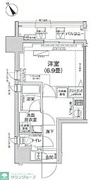 アイルプレミアム駒込 3階1Kの間取り