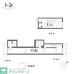 33 1/3 rpm side 1階1LDKの間取り