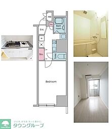 パークフラッツ西早稲田 7階1Kの間取り