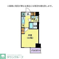 クレヴィスタ文京江戸川橋 1階1Kの間取り