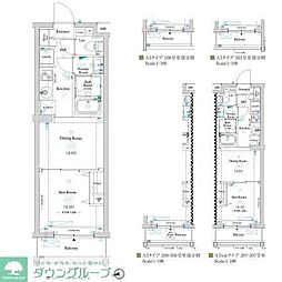 ラティエラ滝野川 3階1DKの間取り