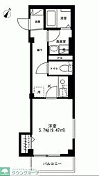 メゾンフォ―シーズンズ 3階1Kの間取り