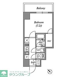 ＧＲＡＮ　ＰＡＳＥＯ巣鴨II 5階1Kの間取り