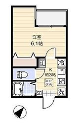 インスパーク本駒込 1階1Kの間取り