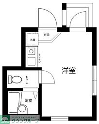 イルビラージュ王子 1階ワンルームの間取り