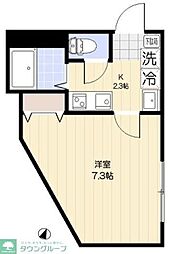 エクセラン元郷II 3階1Kの間取り