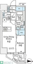 アヴァンカーサ町屋 3階1LDKの間取り