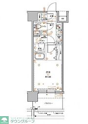 板橋本町ステーションレジデンス 5階1Kの間取り