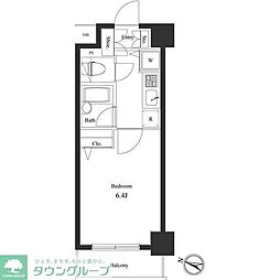 ヴェルト西巣鴨 13階1Kの間取り