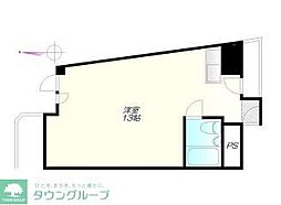 本郷ウッドフィールド 3階ワンルームの間取り