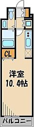 エルフラット板橋本町 8階ワンルームの間取り
