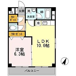 セントハイランド大塚 5階1LDKの間取り