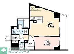 ミルーナヒルズＤ駒込 5階1LDKの間取り