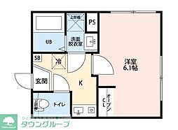 ＢＩＢＬＩＯ　ＳＵＧＡＭＯ 1階1Kの間取り
