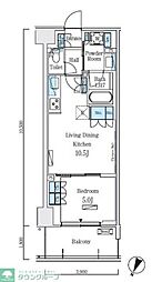 ロイヤルパークス赤羽サウス 1LDKの間取図画像