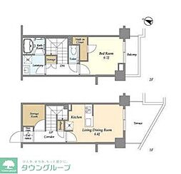 ＵＲＢＡＮＬＩＮＫ護国寺 2階1LDKの間取り