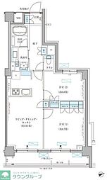 パークアクシス文京本郷 2LDKの間取図画像