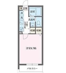 エルスタンザ赤羽 3階1Kの間取り