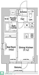 コンフォリア東池袋ＥＡＳＴ 7階1DKの間取り