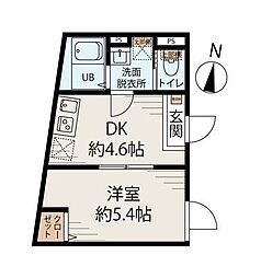 PRADO赤羽 3階1DKの間取り