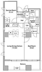 コンフォリア東池袋ＷＥＳＴ 9階1SLDKの間取り