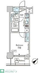 パークアクシス大塚ガーデンスクエア 4階1Kの間取り