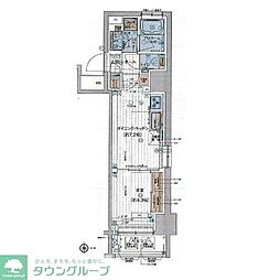 エステムプラザ赤羽アンダルシア 10階1DKの間取り