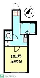 レジデンツ赤羽 1階1Kの間取り