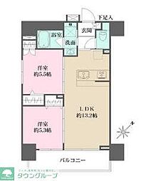 ＣｒｅｓｔＨｉｌｌ文京千石 6階2LDKの間取り