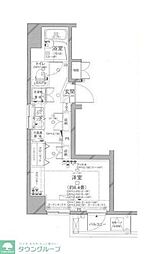 パレステュディオ文京根津 8階1Kの間取り